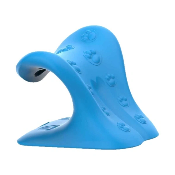 oreiller de traction cervicale pour relaxation cou et épaules bleu