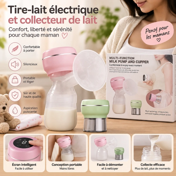 tire-lait ventouse électrique multifonction rechargeable à 9 vitesses