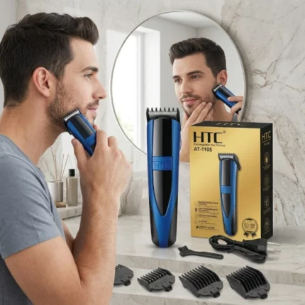 tondeuse cheveux barbe rechargeable sans fil htc at-1105