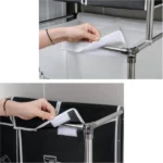 Trieur à Linge à 2 Niveaux avec 4 Sacs Amovibles et Roulettes – Image 3