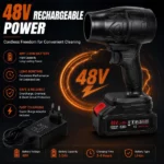 aspirateur souffleur sans fil rechargeable violent fan 48v 35000pa