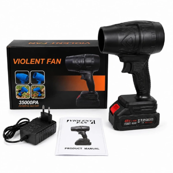 aspirateur souffleur sans fil rechargeable violent fan 48v 35000pa