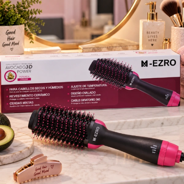 brosse soufflante lissante m-ezro avocado 3d power 2000w