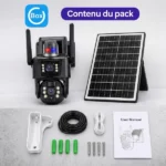caméra de surveillance solaire 4g double objectif ptz 8mp 4k ultra hd ubox