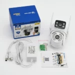 caméra de surveillance wifi ptz double objectif lens 6mp full hd jortan jt-8660