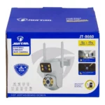 caméra de surveillance wifi ptz double objectif lens 6mp full hd jortan jt-8660