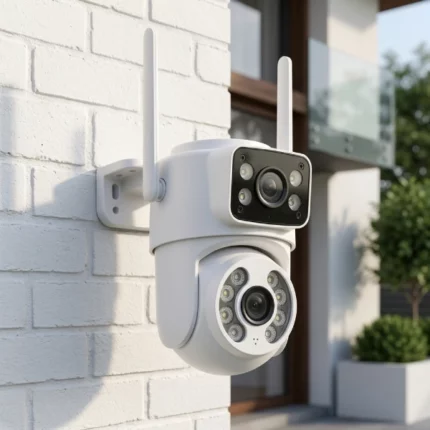 caméra de surveillance wifi ptz double objectif lens 6mp full hd jortan jt-8660
