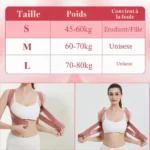 Correcteur de Posture Respirant et Réglable pour Dos et Épaules – Rose – Image 5