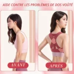 correcteur de posture respirant réglable pour dos et épaules rose