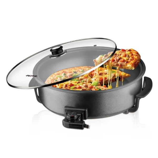 poêle cuiseur électrique multifonction pizza pan strong 1500w 40cm 36cm