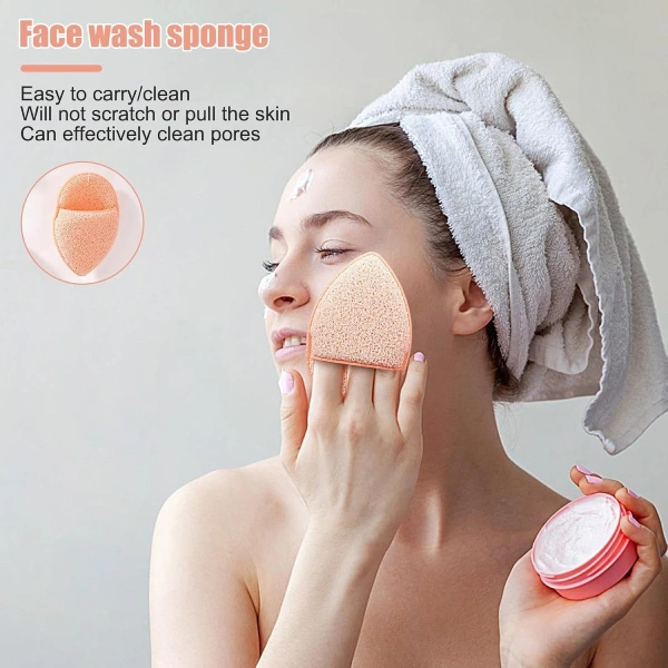éponge nettoyante exfoliante pour visage, gants ultra-doux peau