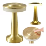 lampe de table led portable rechargeable usb desk lamp tactile doré