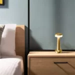 lampe de table led portable rechargeable usb desk lamp tactile doré