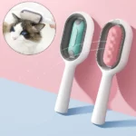 peigne d'épilation anti-poils brosse de toilettage 4en1 avec réservoir d'eau pour animaux de compagnie chats chiens