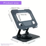 support métallique aluminium pliable rotatif 360° pour tablette et pc portable