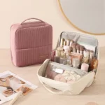 trousse sac à main de maquillage cosmétique vertical tendance en velours hollandais