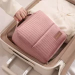 trousse sac à main de maquillage cosmétique vertical tendance en velours hollandais